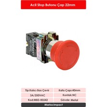 Impact 22mm Acil Stop Butonu NC MB3-BS542