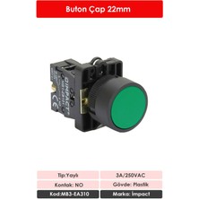 Impact 22mm Yaylı Buton Yeşil NO MB3-EA310