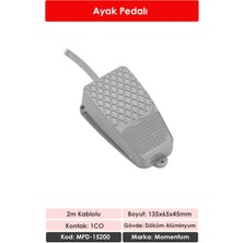 Momentum Döküm Ayak Pedalı 2m Kablolu NO+NC MPD-15200