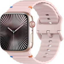 Alstrap Apple Watch 11-10 42MM 4 5 6 7 8 9 10 Se 38 40 41MM Uyumlu Dalgalı Tasarım Silikon Kordon Kayış