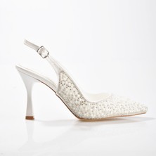 Miss Jena Kadın Havyalı Arkası Açık Stiletto