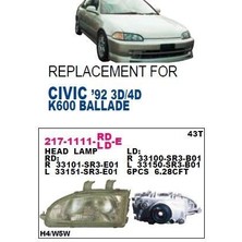 DEPO-217-1111R-LD-E - On Far Sag-(Honda: Cıvıc "sedan-Hb" 92>95 )