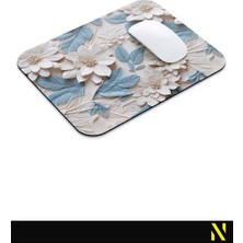Nilizma Çiçek Desenli Renkli Ergonomik Mouse Pad - 23 cm x 19 cm - Kaydırmaz Taban Ev ve Ofis Kullanımı Fare Altlığı Mousepad