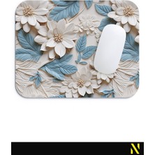 Nilizma Çiçek Desenli Renkli Ergonomik Mouse Pad - 23 cm x 19 cm - Kaydırmaz Taban Ev ve Ofis Kullanımı Fare Altlığı Mousepad