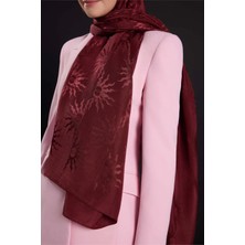 Imannoor Güneş Doğarken Bordo Shiny Jakar Şal : 251-3028-023