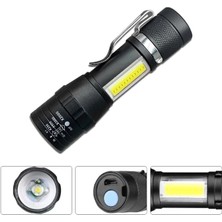 Wuben WB-017 Zoomlu Şarjlı Cob LED Güçlü El Feneri