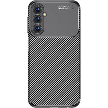 Galaxy A05S Kılıf Kamera Korumalı Karbon Desenli Lux Negro Silikon - Siyah + Hayalet Ekran Koruyucu