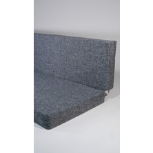 Katlanır Sünger Yatak 60*40*185*10 cm Uzunluk Gri Sünger Keten Kumaş