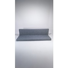 Katlanır Sünger Yatak 60*40*185*10 cm Uzunluk Gri Sünger Keten Kumaş