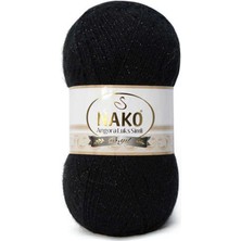 Nako 5 Adet Angora Lüks Simli 217S Siyah