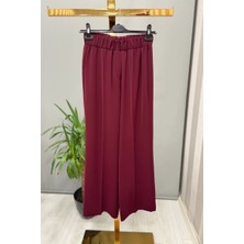 Sentez Colmar Beli Lastikli Geniş Pantolon Bordo 5580