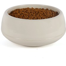 Beyaz 2l Plastik Kedi Köpek Mama Kabı, Sağlam ve Hafif Tasarım