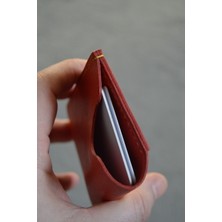 Oh Deer Leather Hakiki Deri Kartlık - Pueblo Deri - Kırmızı