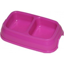 Ikili Pembe Plastik Mama Kabı, Şık ve Kullanışlı Küçük Boy