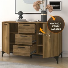 Kardela %100 Mdf 2 Kapaklı 3 Çekmeceli Konsol Tv Ünitesi