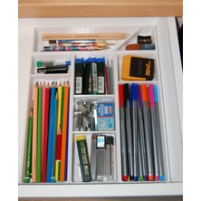 BYR Özelleştirilebilir Bölücülerle Masa ve Çekmece Tepsisi Organizatörü (Sadece Plastik Aparattır) 3D