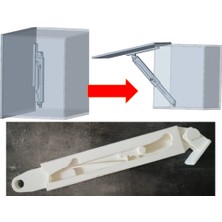 BYR Kapakları Açmak Için Mandal Mekanizması - Ağır Hizmet (Sadece Plastik Aparattır) 3D