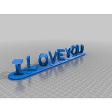 BYR  Seni Seviyorum - Çift Harf Blokları Illüzyonu Biliyorum (Sadece Plastik Aparattır) 3D