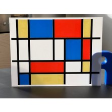 BYR  Mondrian Resim. Hollanda Tasarımı. Yapıştırılmış Versiyon (Sadece Plastik Aparattır) 3D