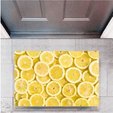 Kapı Önü Paspası Dekoratif Dijital Baskı Limon P-2327