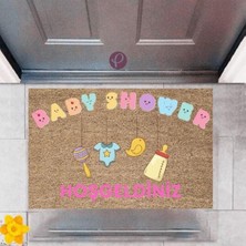 Kapı Önü Paspası Dekoratif Dijital Baskı Baby Shower P-2486