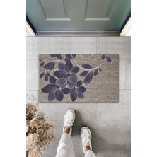 Dekoratif Dijital Baskı Gri Zambak Dış Mekan Paspas K-2099