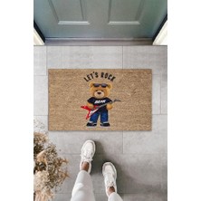 Bej Kapı Önü Paspası Let's Rock Ayıcık Desen  K-3322