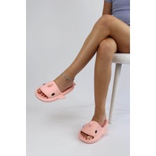 Ceylinmoda WG500 Köpekbalığı Pembe Unisex Tam Ortopedik Terlik Shark Slides