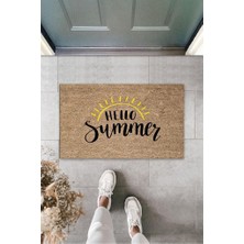 Siyah Kapı Önü Paspası Hello Summer Desen  K-3272
