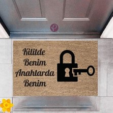 Kapı Önü Paspası Dekoratif Dijital Baskı Kilit P-2395