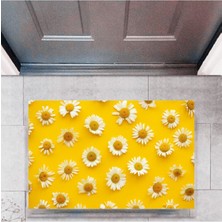 Kapı Önü Paspası Dekoratif Dijital Baskı Papatya P-2325