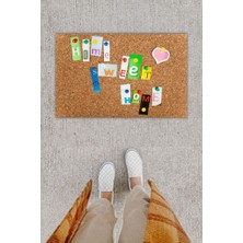 Dijital Baskı Dekoratif Home Sweet Home Çok Renkli Kapı Önü Paspası K-1230