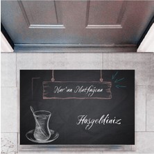 Kapı Önü Paspası Dekoratif Dijital Baskı Mutfağıma Hoşgeldiniz P-2456