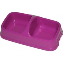Pembe Iki Adet Büyük Plastik Mama Kabı, Sağlıklı ve Şık Tasarım