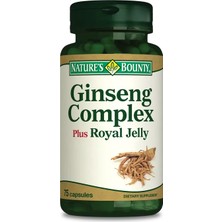 Nature's Bounty Ginseng Complex Plus Royal Jelly Takviye Edici Gıda 75 Kapsül