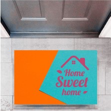 Kapı Önü Paspası Dekoratif Dijital Baskı Home Sweet Home P-2329