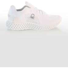 Erkek Bnt Örgü Desen Spor Ayakkabı - Beyaz