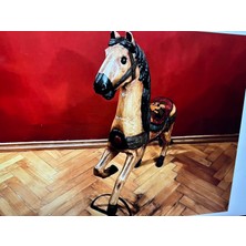 Avrupa Ahşap Metal Kısmı Esneyen At - 66 cm x 60 cm