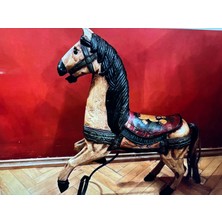 Avrupa Ahşap Metal Kısmı Esneyen At - 66 cm x 60 cm