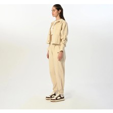Gabardin Krem Ceket Pantolon Takım