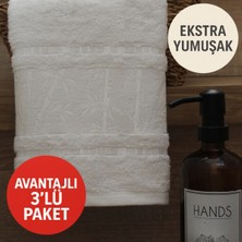 Oiva Lüx Bambu 3'lü Beyaz El Havlusu (50 x 90)