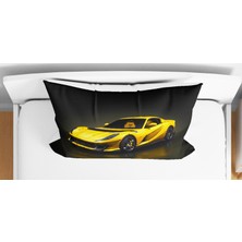 Araba 3D Dijital Baskılı Tek Kişilik Çocuk Genç Çarşafsız Nevresim Takımı