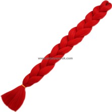 Afrika Zenci Örgüsü ve Rasta İçin Sentetik Saç Red KIRMIZI 165gr