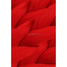 Afrika Zenci Örgüsü ve Rasta İçin Sentetik Saç Red KIRMIZI 165gr