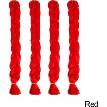 Afrika Zenci Örgüsü ve Rasta İçin Sentetik Saç Red KIRMIZI 165gr
