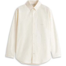 100% Pamuk Uzun Kollu La Chemise Oxford Gömlek - Drôle Nakışlı Detaylar