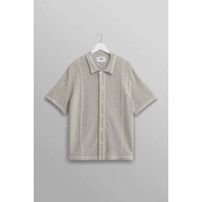 Minori Gri Milano Dikişli Gömlek - Hafif, Vintage Esintili ve Rahat Fit