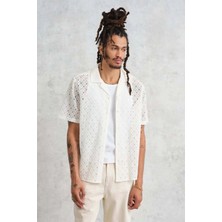 Didcot Beyaz Dantel Gömlek - Rahat Kesim, Şık ve Katmanlı Kullanım Için Ideal