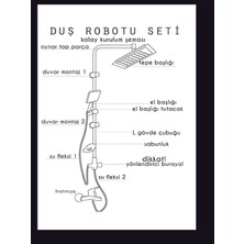 LÜX PİRİNÇ YÖNLENDİRİCİLİ PİRİNÇ BATARYALI ROBOT DUŞ TAKIMI