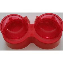 Kedi Kulak Figürlü Kırmızı Mama Kabı, Şık ve Sevimli Tasarım